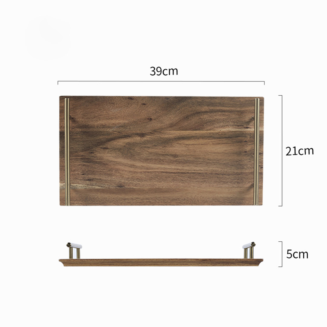 SOGA 39cm Brown Rectangle Wooden Acacia Food Serving Tray Charcuterie Board Home Decor detail