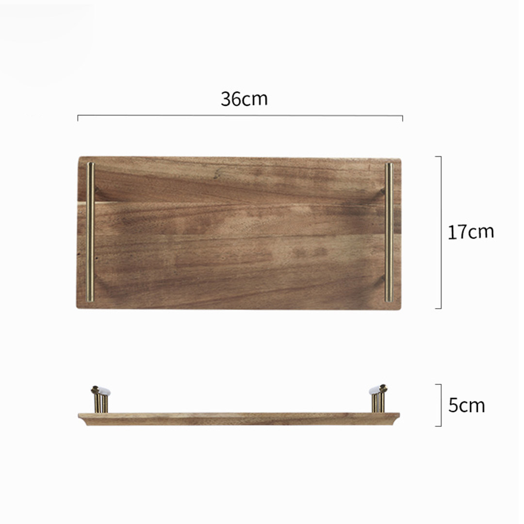 SOGA 36cm Brown Rectangle Wooden Acacia Food Serving Tray Charcuterie Board Centerpiece... detail